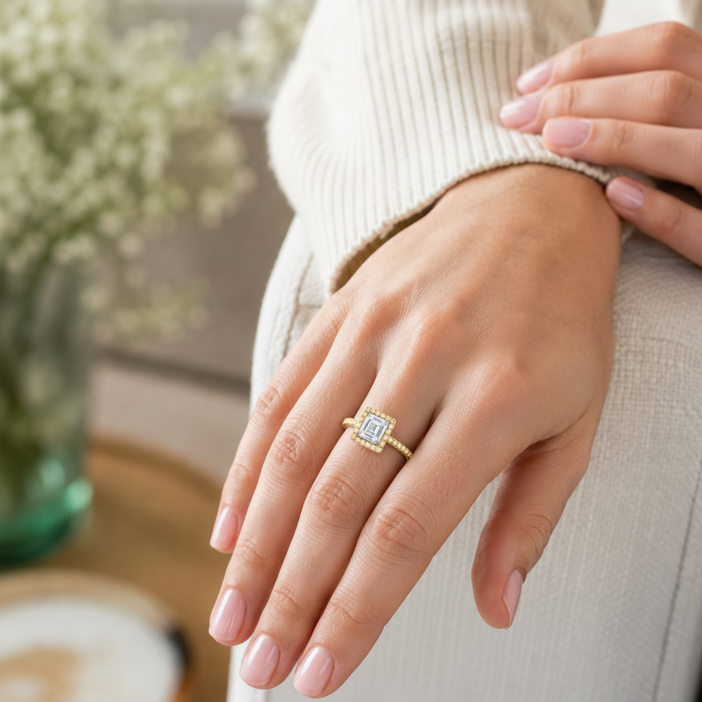 Cordelia - Asscher - Yellow Gold - Channel