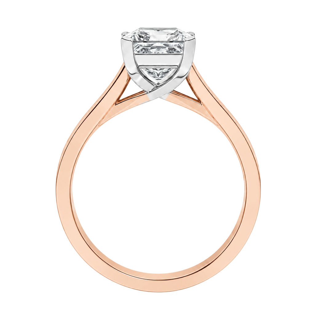 Basilica - Asscher - Rose/White Tone - Channel