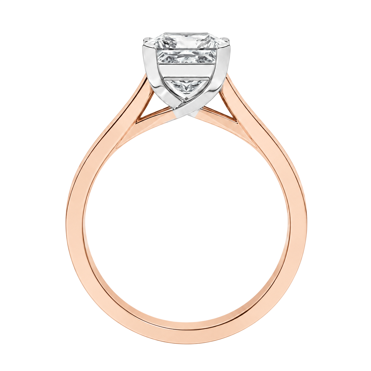 Basilica - Asscher - Rose/White Tone - Channel