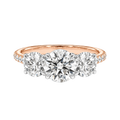 Trinity - Round - Rose/White Tone - Pavé
