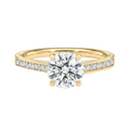 Basilica - Round - Yellow Gold - Channel