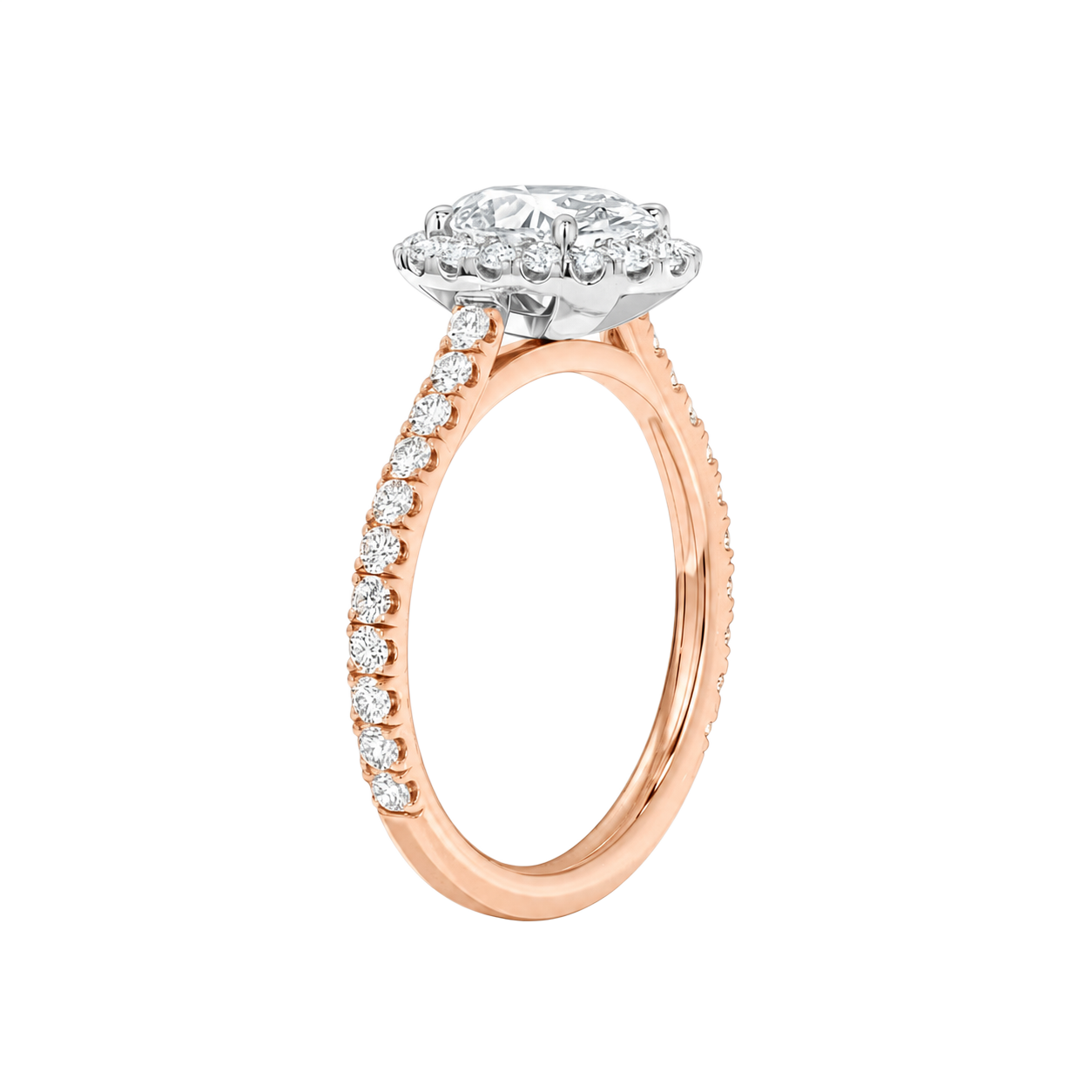 Cordelia - Radiant - Rose / White Tone - Pavé