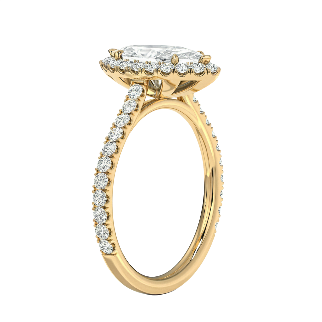Cordelia - Marquise - Yellow Gold - Pavé