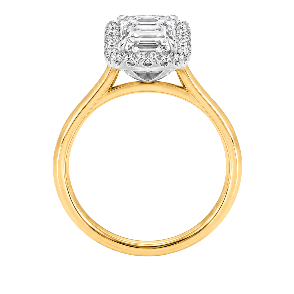 Cordelia - Asscher - Yellow / White Tone - Plain