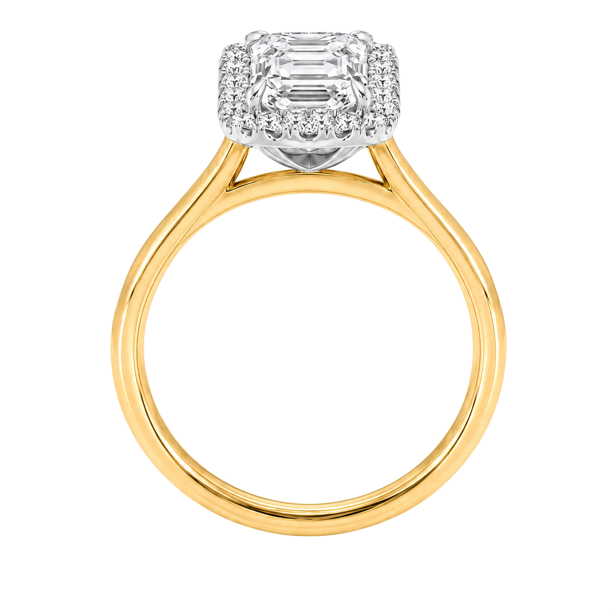 Cordelia - Asscher - Yellow / White Tone - Plain