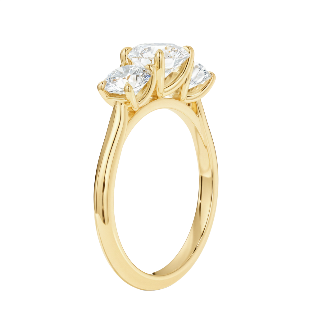 Trinity - Round - Yellow Gold - Plain