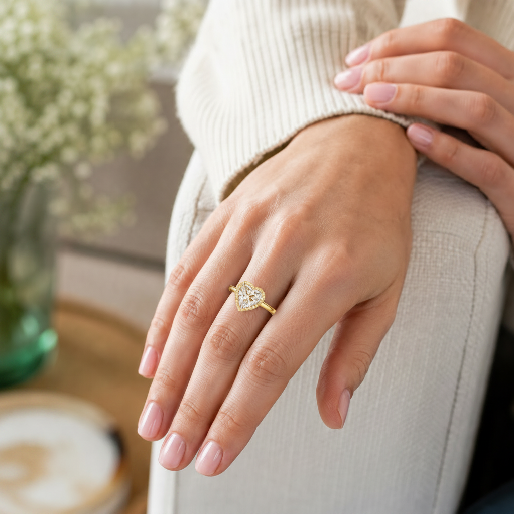 Cordelia - Heart - Yellow Gold - Plain