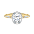 Bailey - Cushion - Yellow/White Tone - Pavé