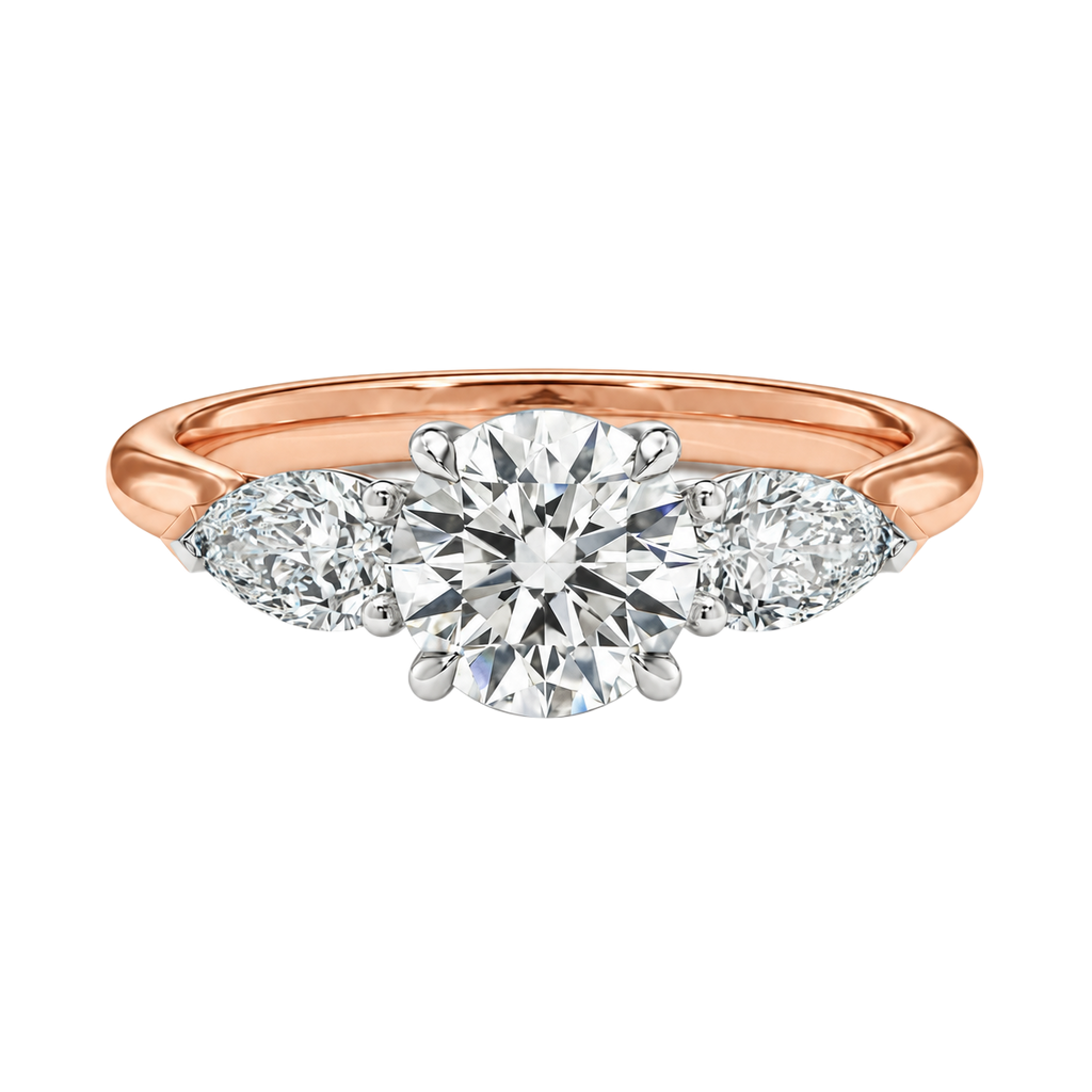 Halcyon - Round - Rose/White Tone - Plain