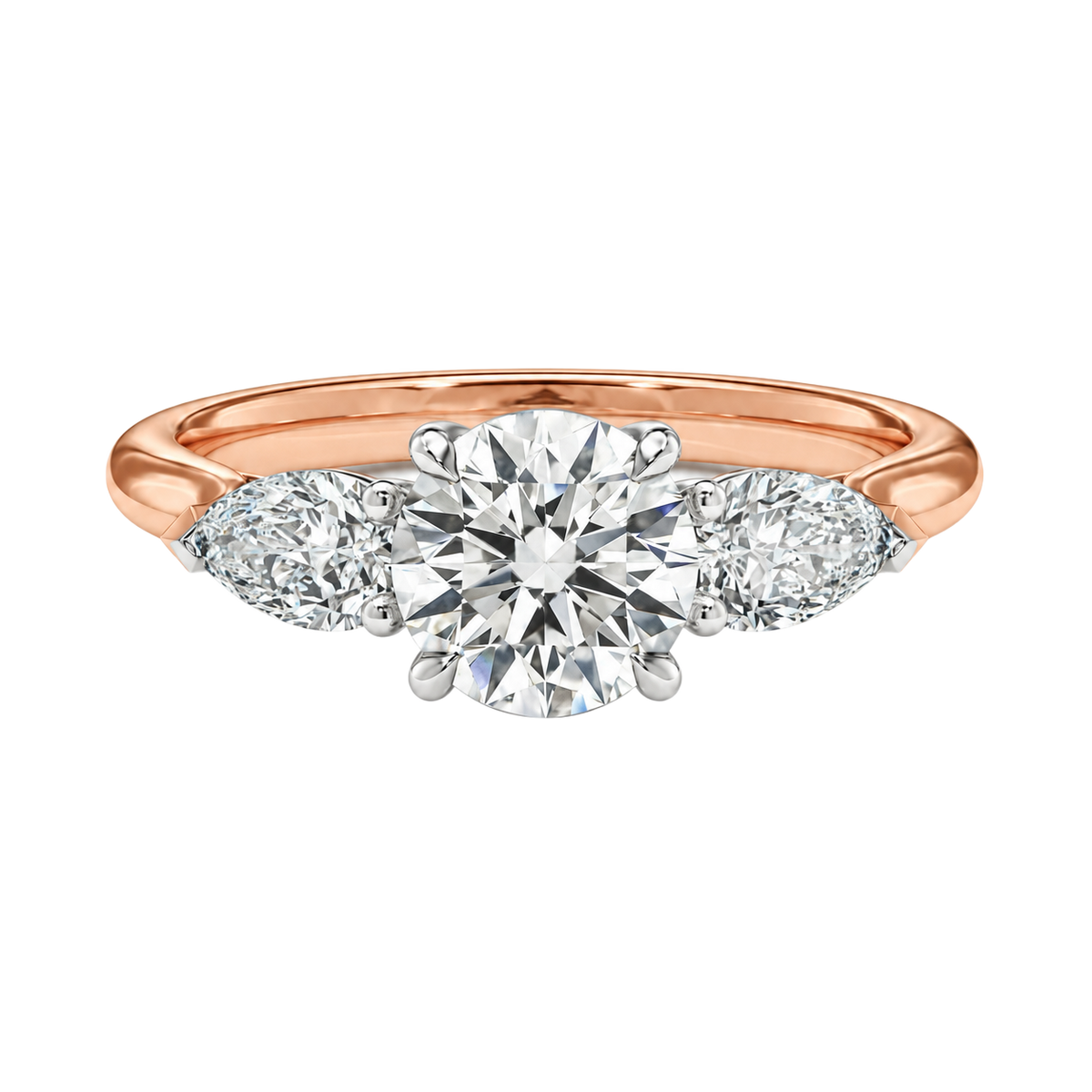 Halcyon - Round - Rose/White Tone - Plain