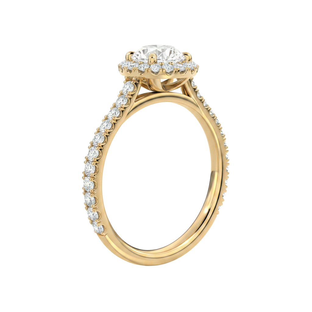 Cordelia - Oval - Yellow Gold - Pavé
