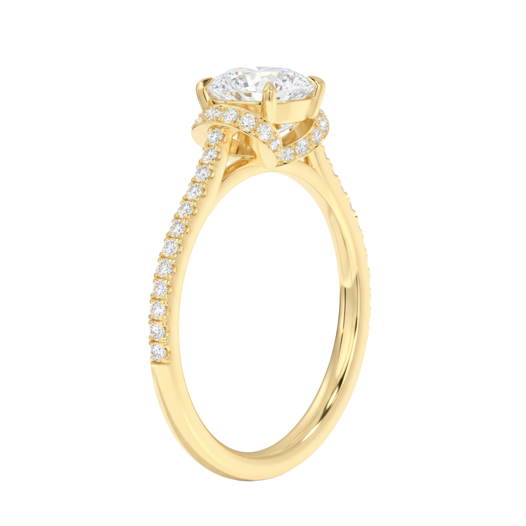 Ellipse - Round - Yellow Gold - Pavé