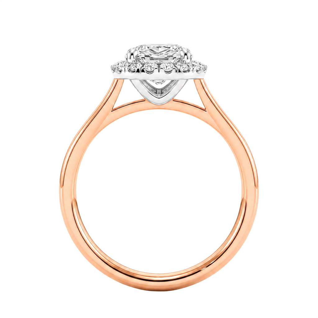 Cordelia - Heart - Rose / White Tone - Plain