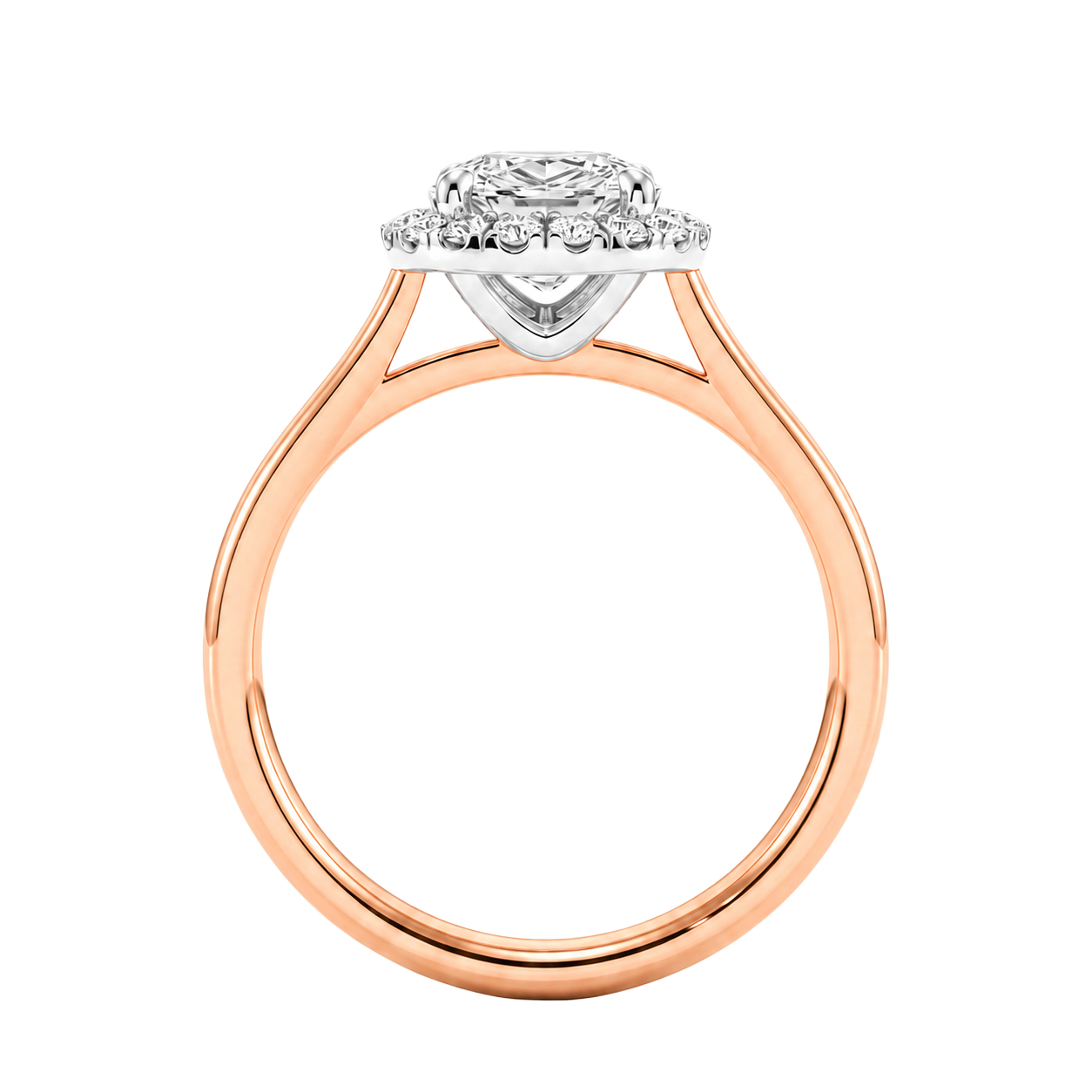 Cordelia - Heart - Rose / White Tone - Plain