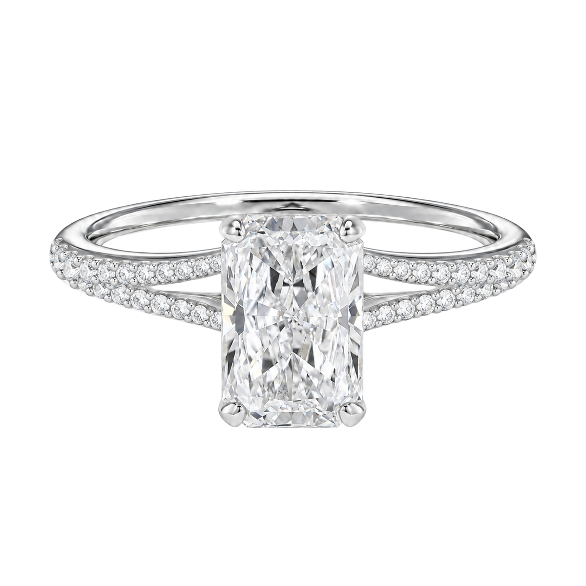 Lumiere - Radiant - White Gold - Pavé