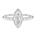 Solenne - Marquise - White Gold - Plain