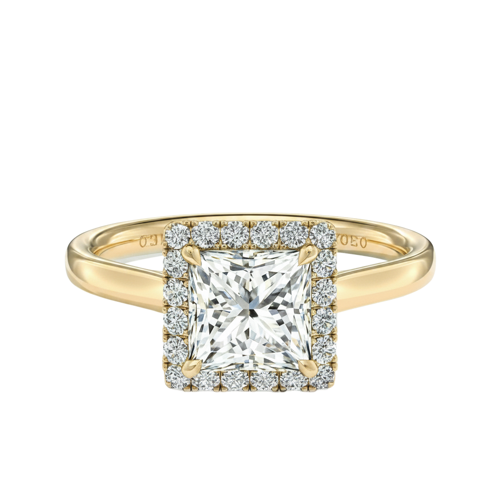Cordelia - Princess - Yellow Gold - Plain