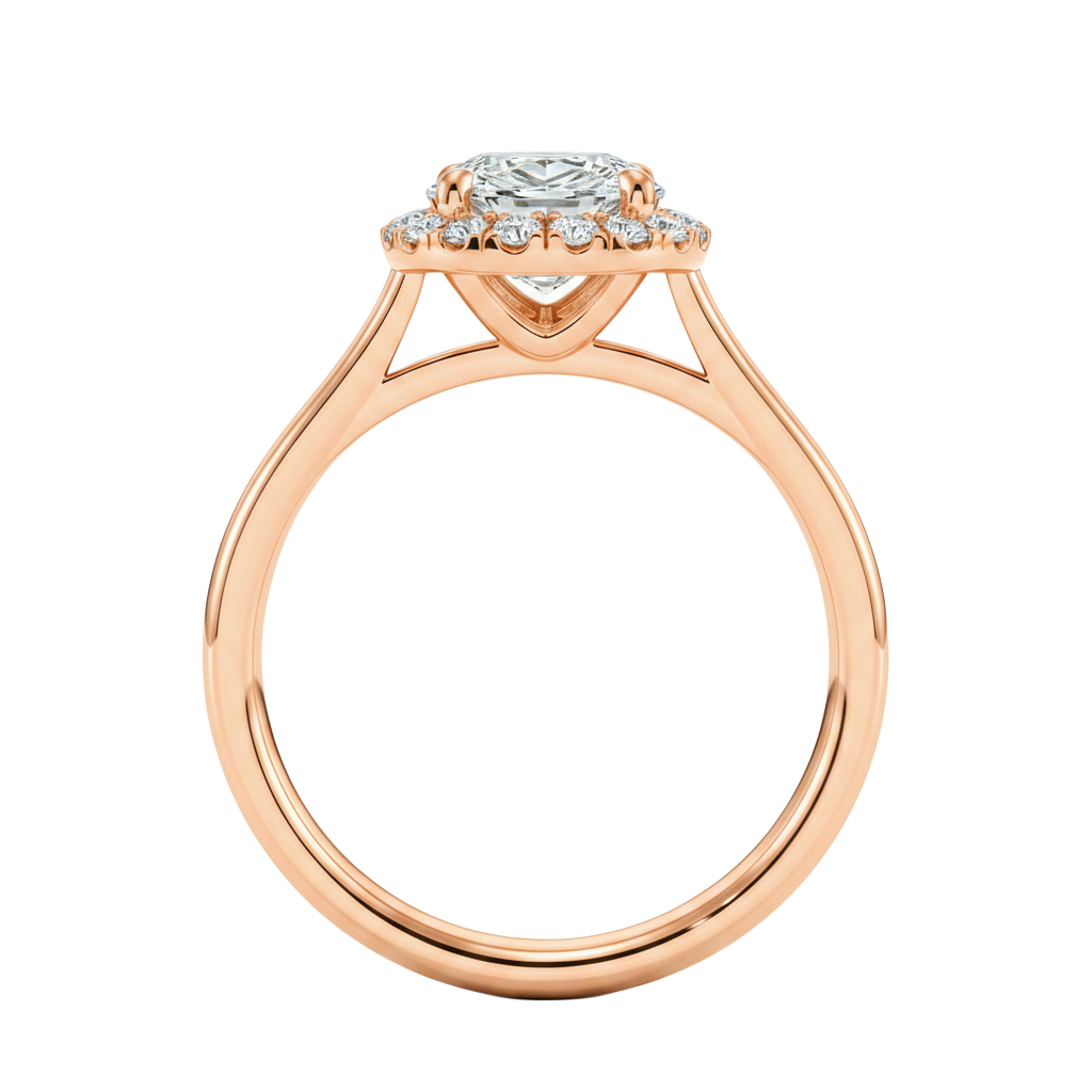 Cordelia - Heart - Rose Gold - Plain