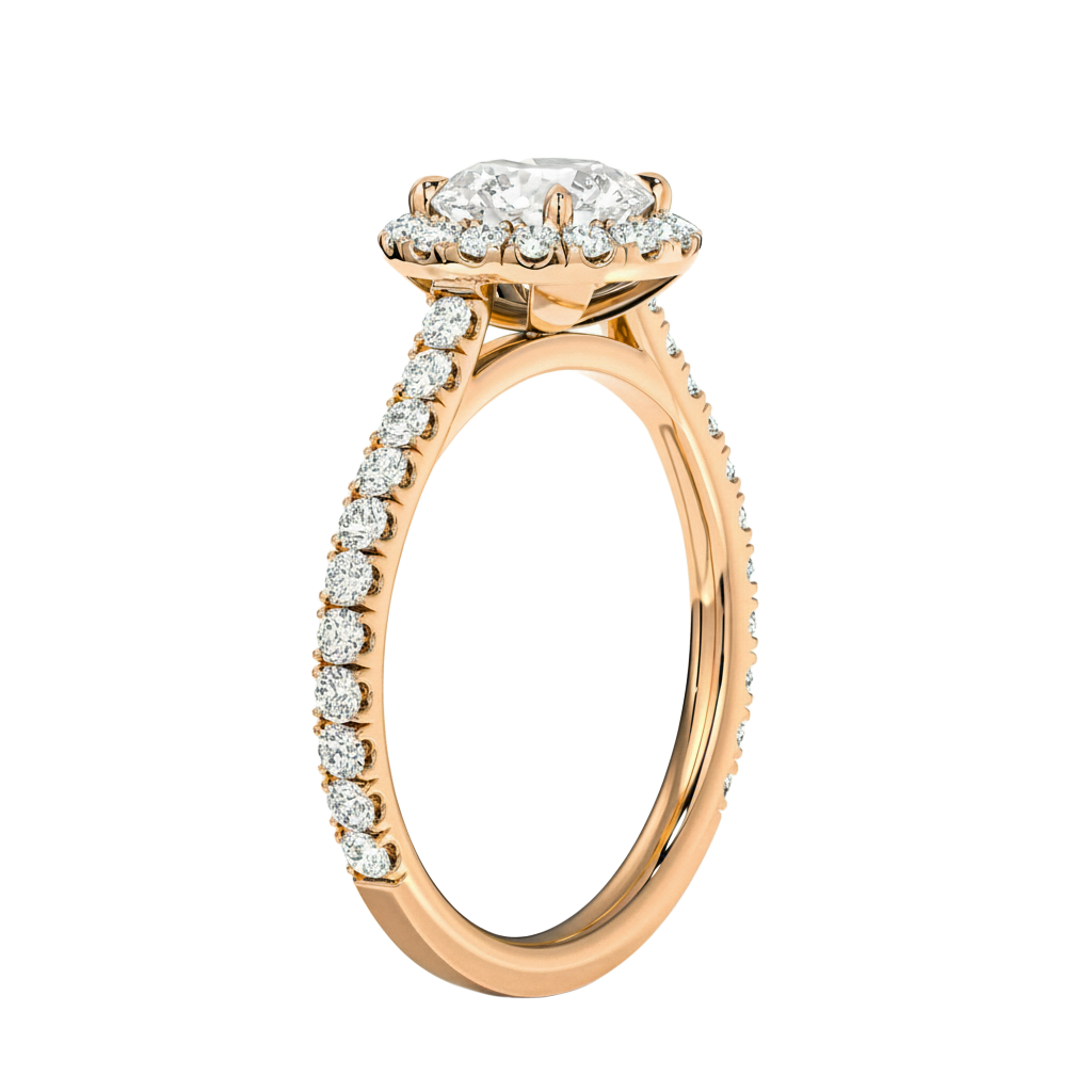 Cordelia - Round - Rose Gold - Pavé