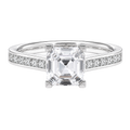 Basilica - Asscher - White Gold - Channel