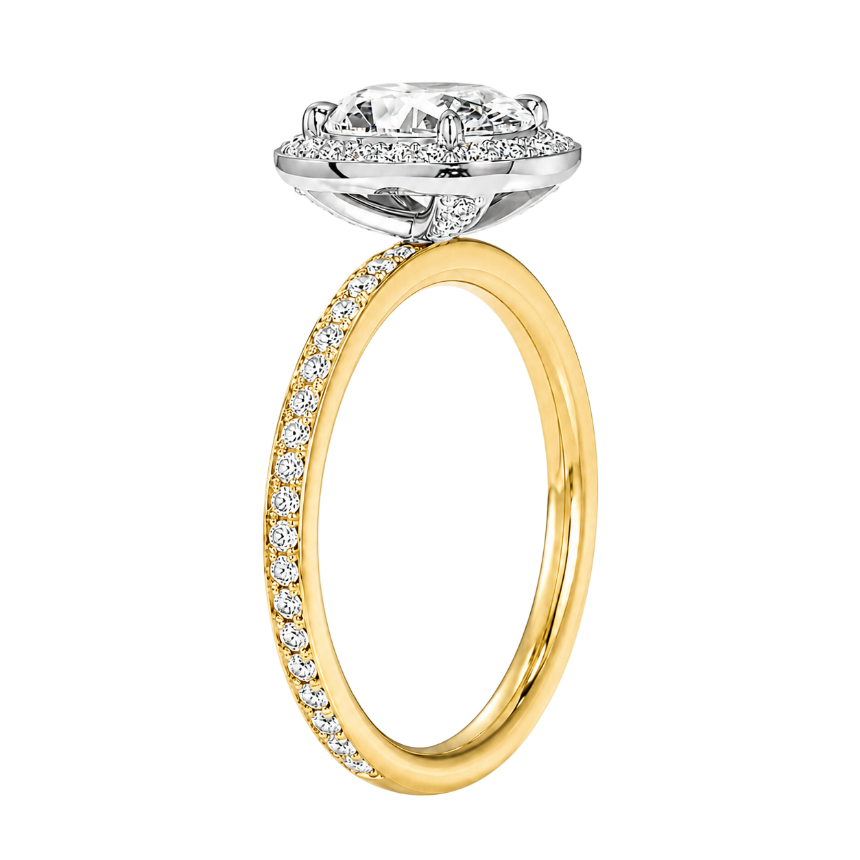 Deneuve - Marquise - Yellow/White Tone - Pavé