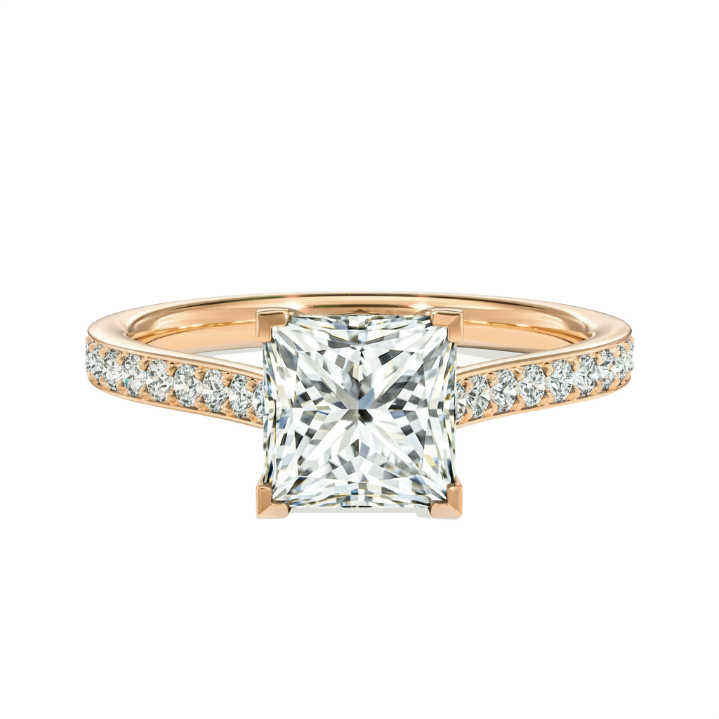 Basilica - Princess - Rose Gold - Pavé