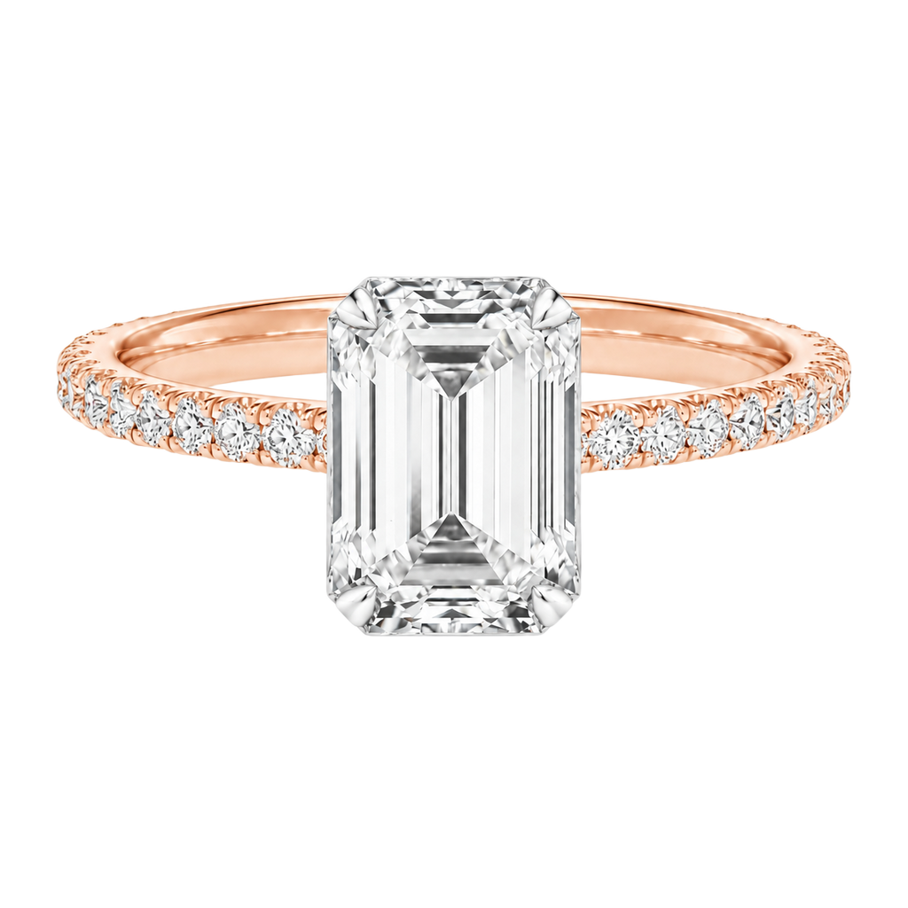Solenne - Emerald - Rose/White Tone - Pavé