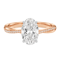 Wreath - Oval - Rose/White Tone - Pavé