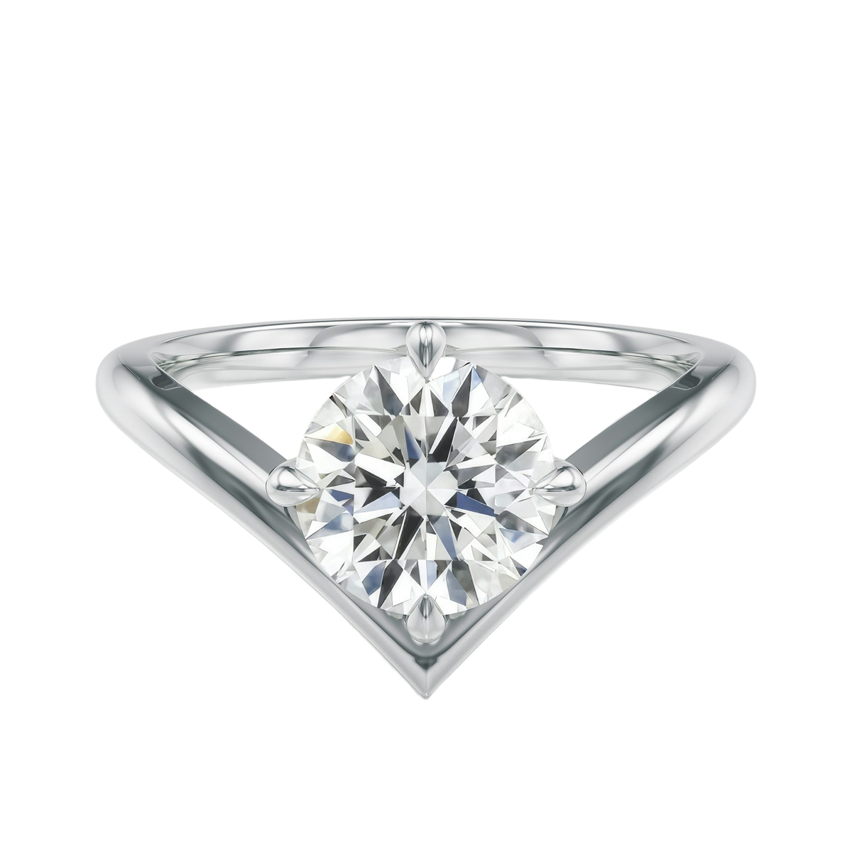 Blaire - Round - White Gold - Plain