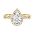 Braid - Pear - Yellow Gold - Pavé