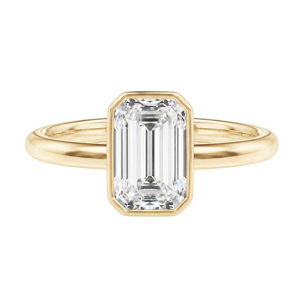 Bailey - Emerald - Yellow Gold - Plain
