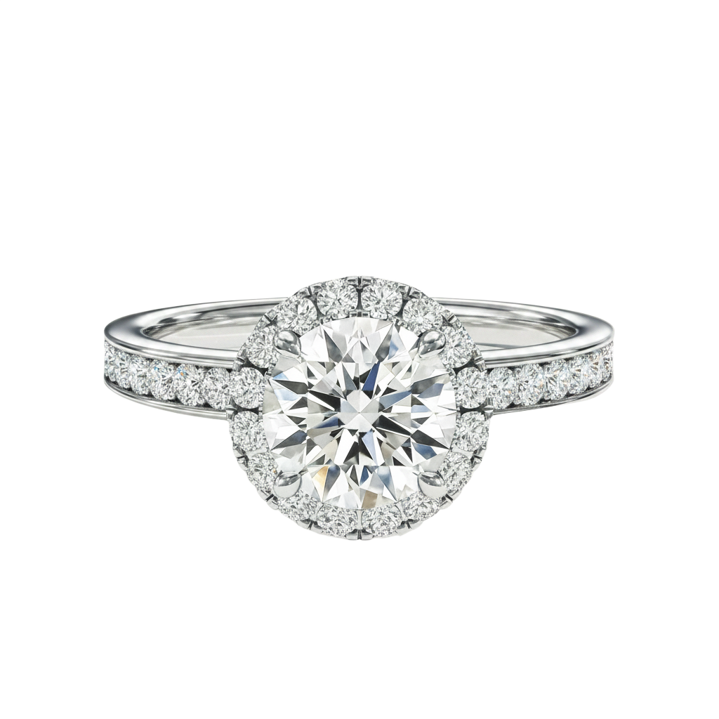 Cordelia - Round - Platinum - Channel
