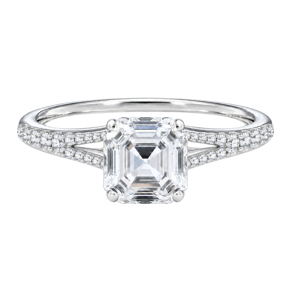 Lumiere - Asscher - White Gold - Pavé