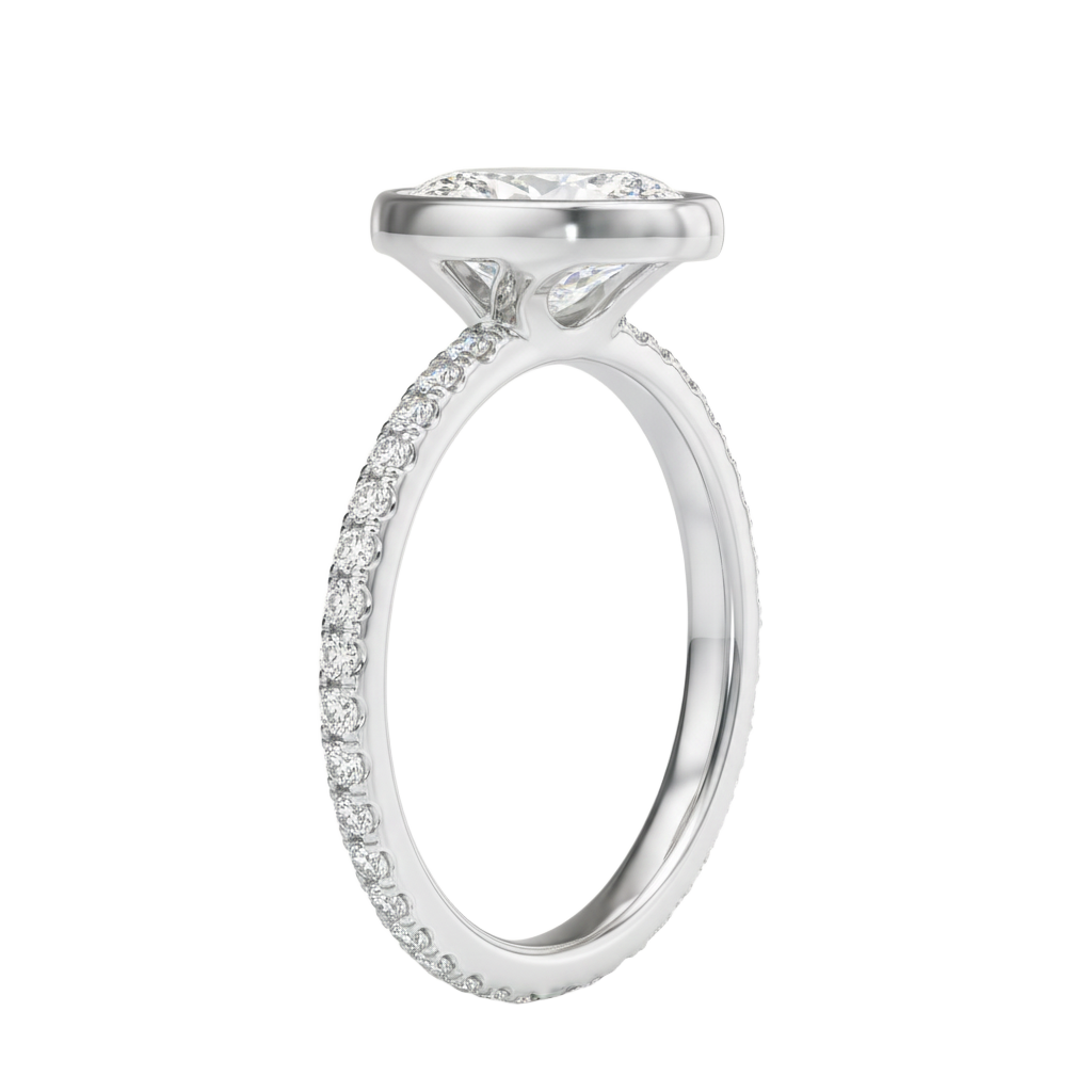 Bailey - Cushion - Platinum - Pavé