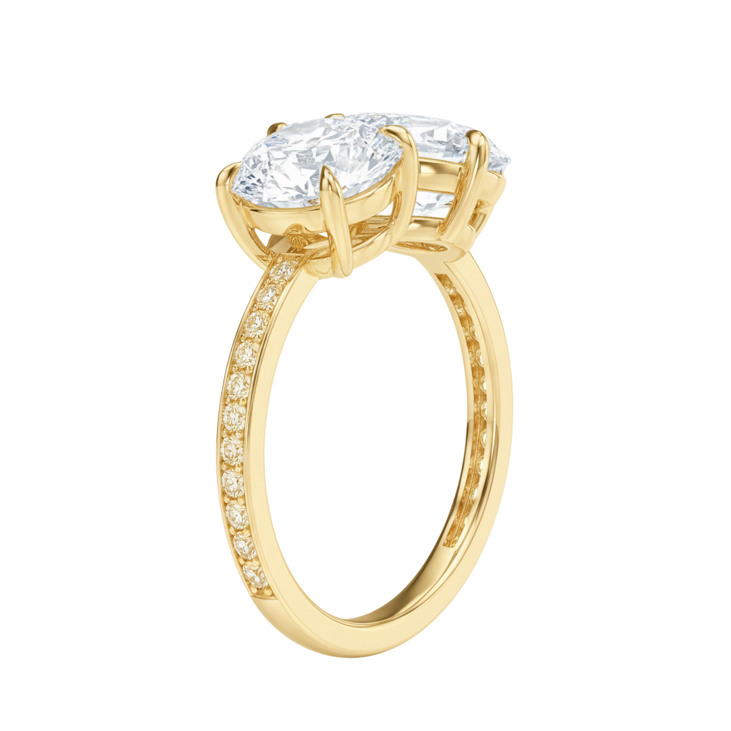 Duo - Princess - Yellow Gold - Channel