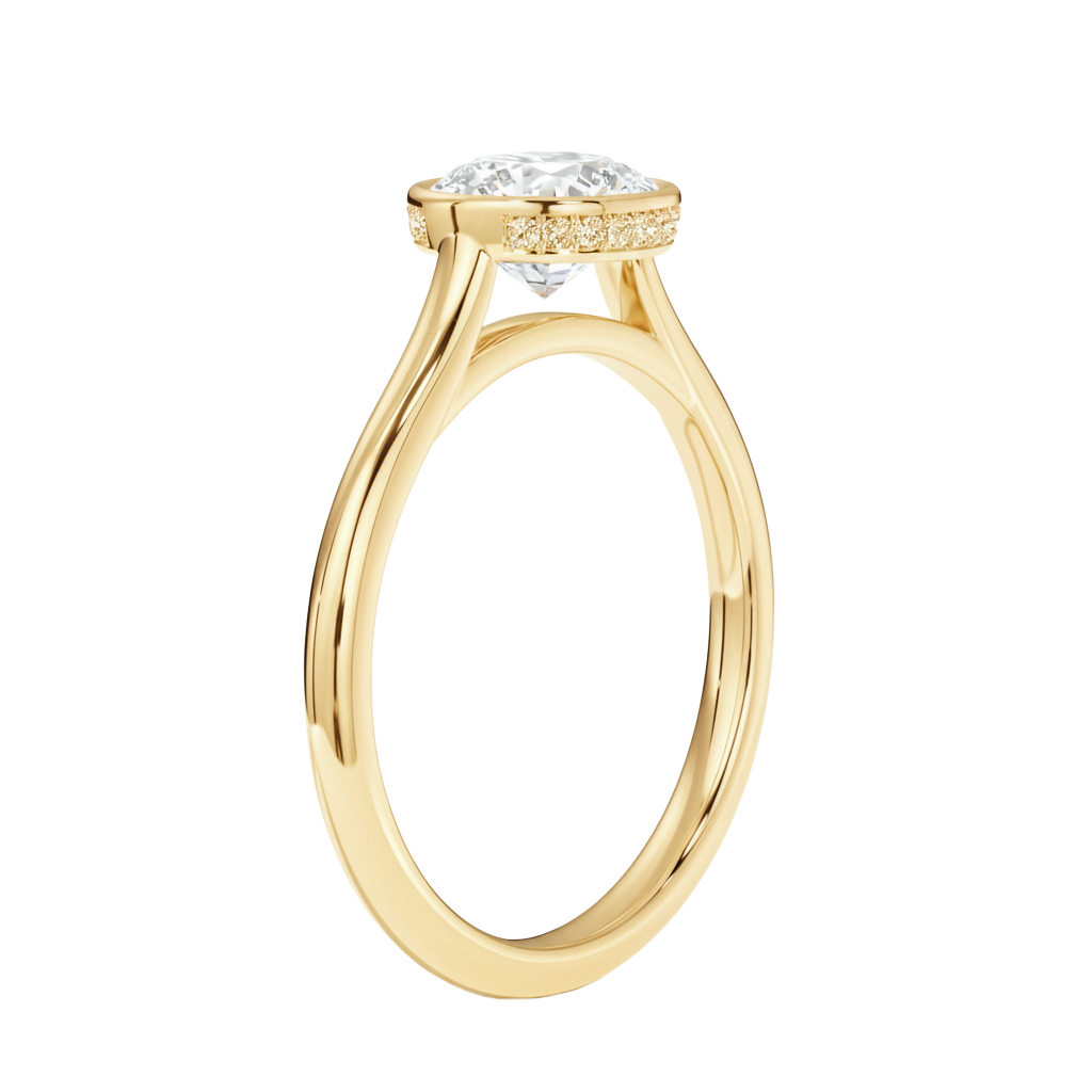 Solenne - Emerald - Yellow Gold - Plain