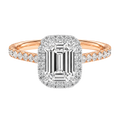 Cordelia - Emerald - Rose / White Tone - Pavé