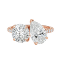 Duo - Round - Rose Gold - Pavé