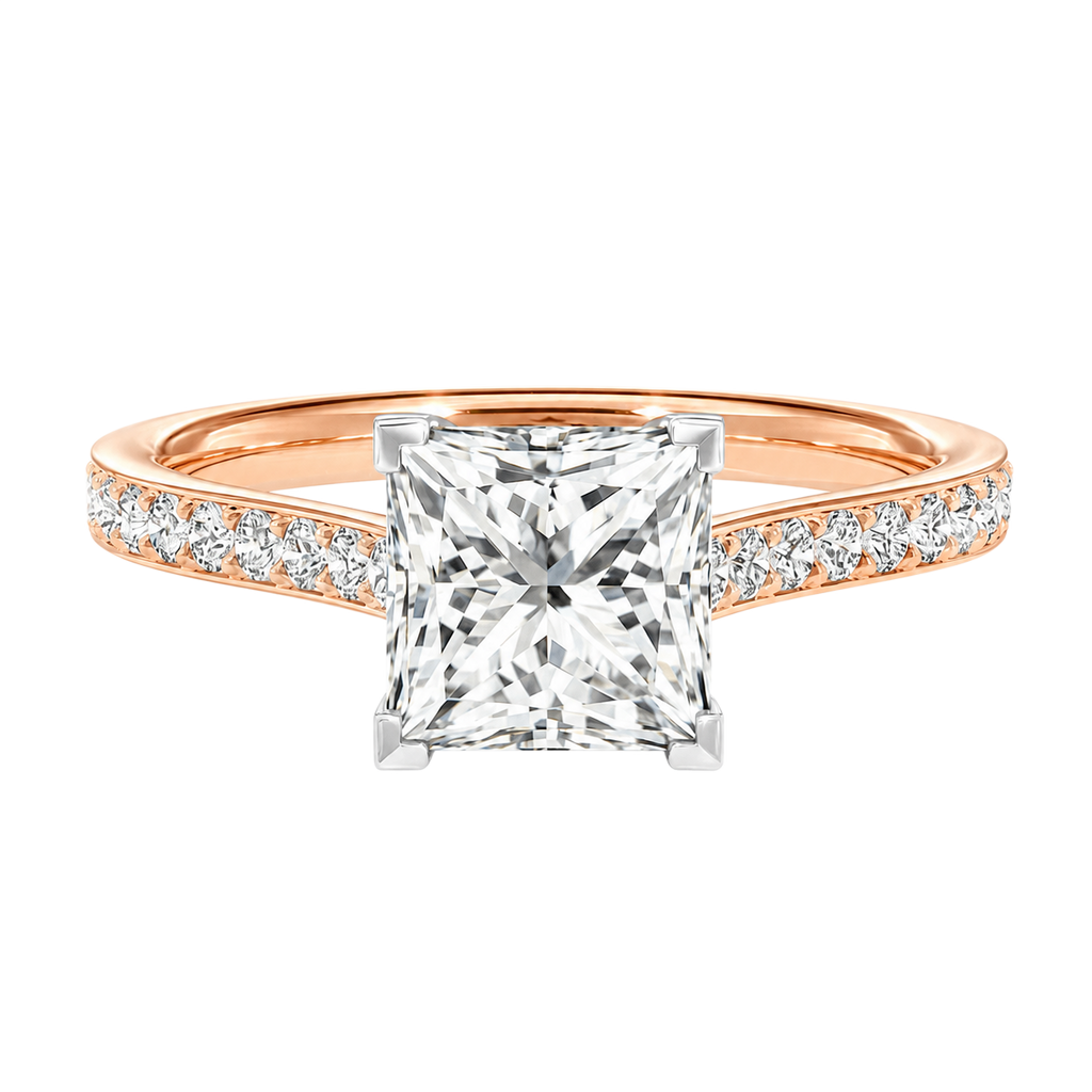 Basilica - Princess - Rose/White Tone - Pavé