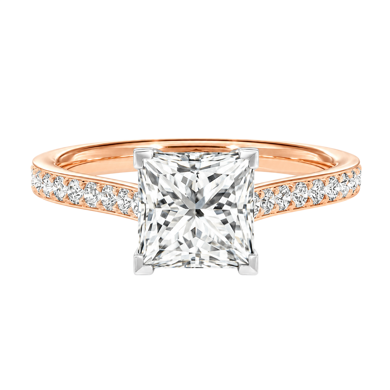 Basilica - Princess - Rose/White Tone - Pavé