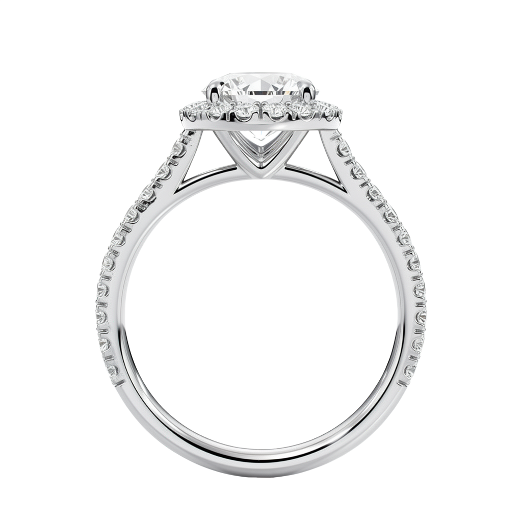 Cordelia - Heart - White Gold - Pavé
