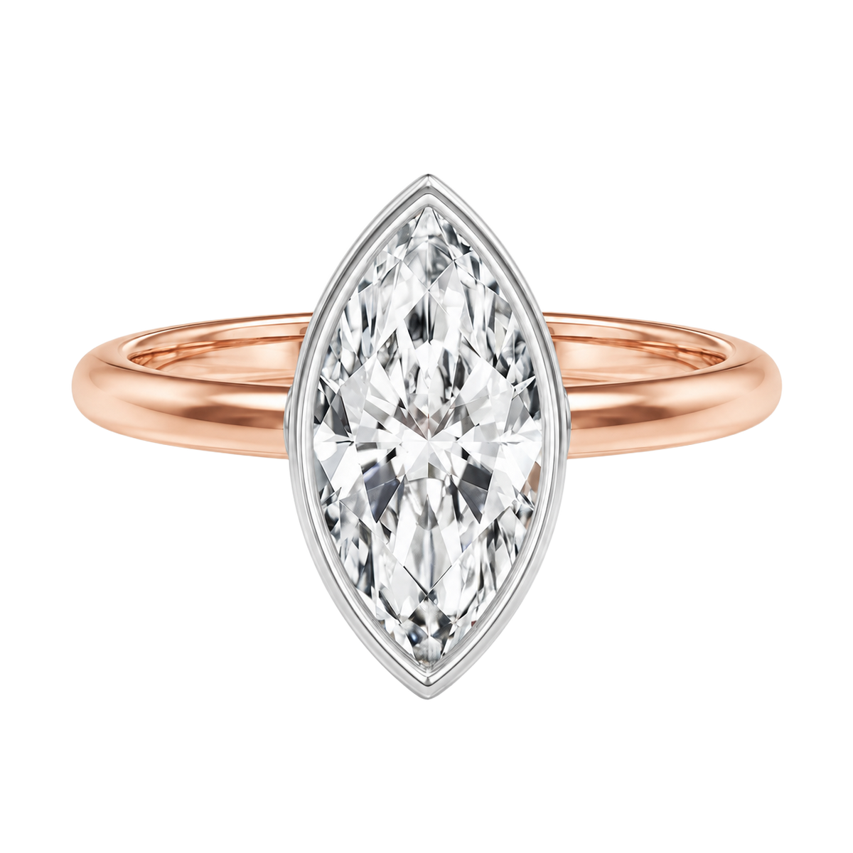 Bailey - Marquise - Rose/White Tone - Plain