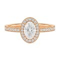 Deneuve - Oval - Rose Gold - Pavé