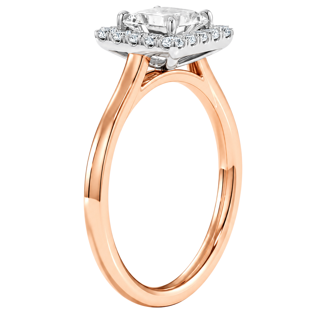Cordelia - Asscher - Rose / White Tone - Plain