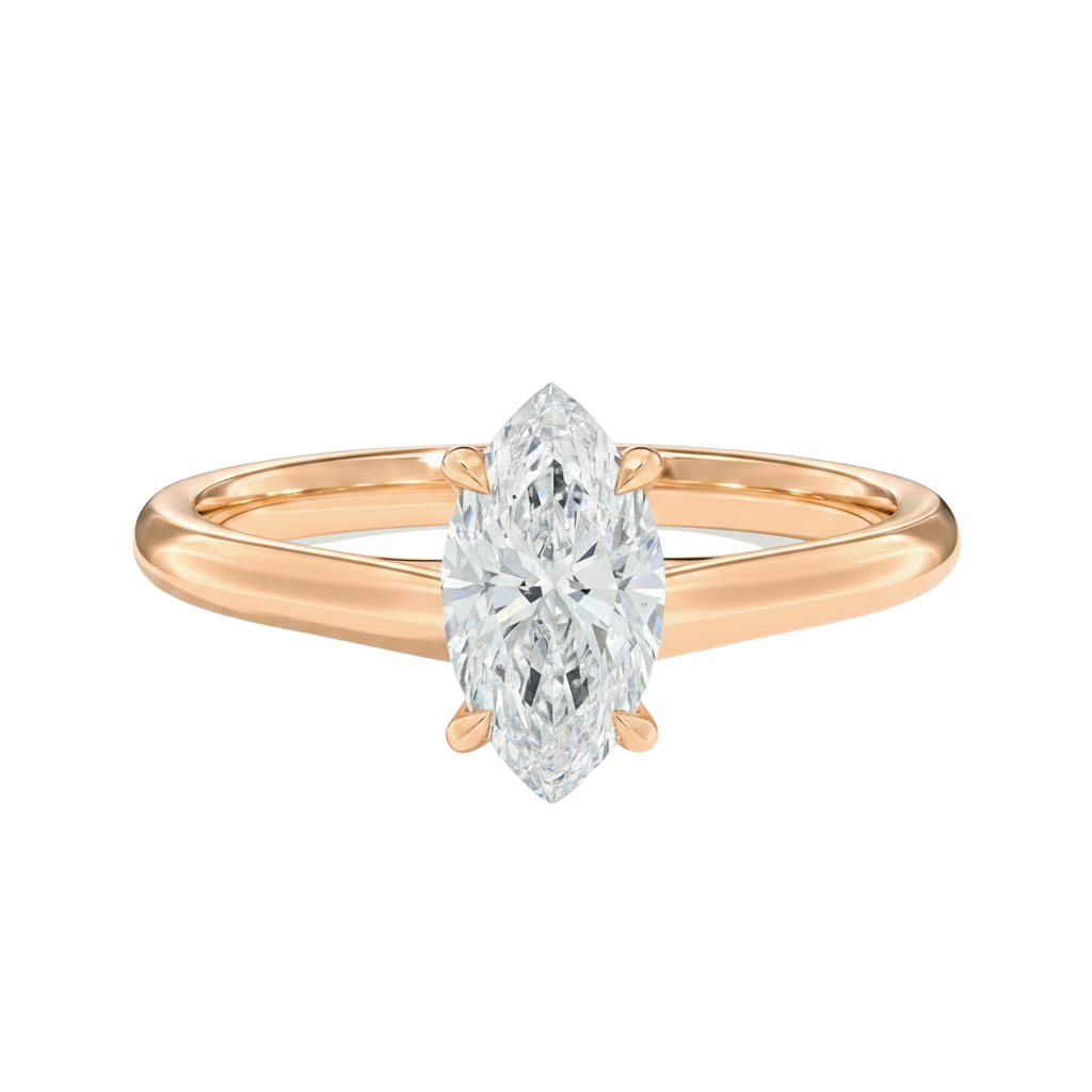 Basilica - Marquise - Rose Gold - Plain