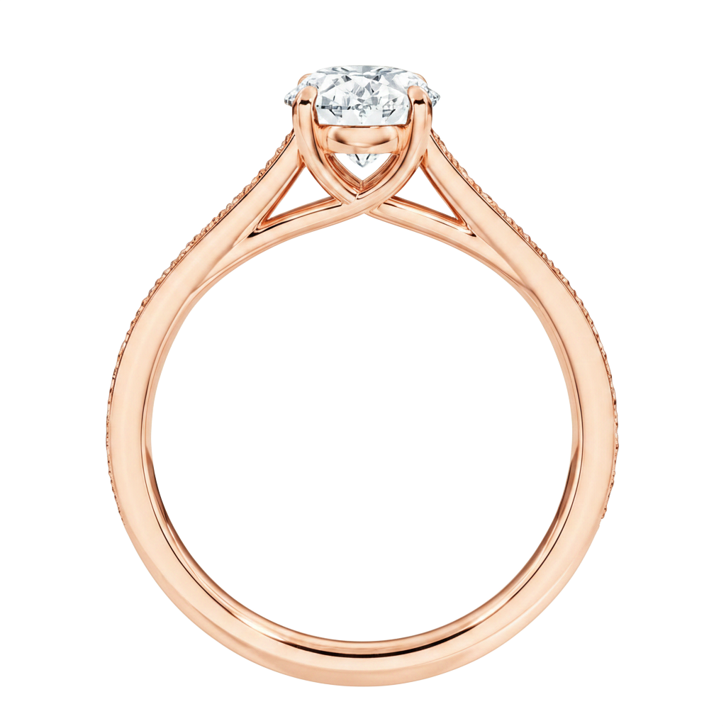 Basilica - Pear - Rose Gold - Pavé