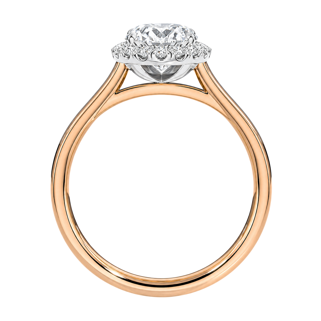 Cordelia - Oval - Rose / White Tone - Plain