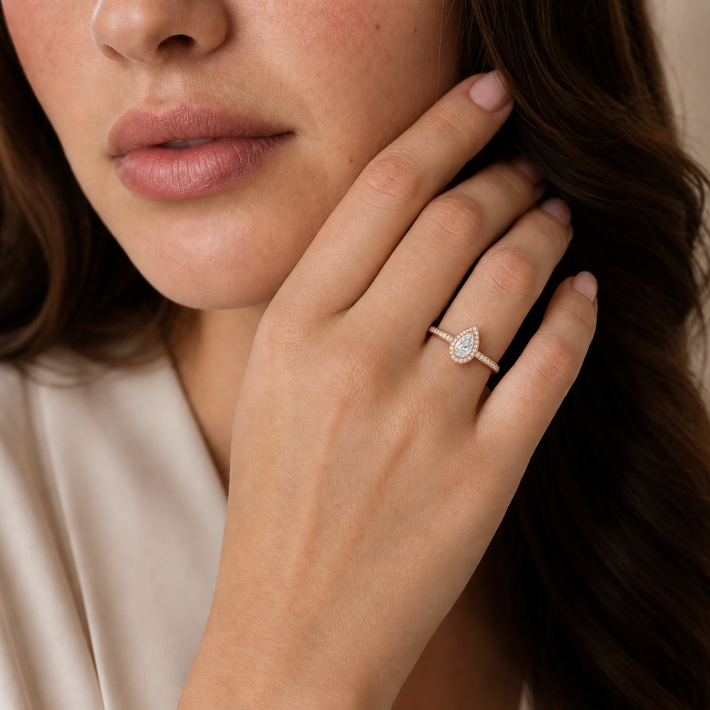 Deneuve - Pear - Rose Gold - Channel