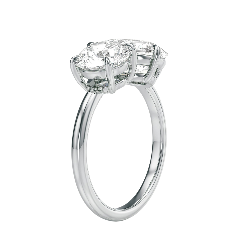 Duo - Round - White Gold - Plain