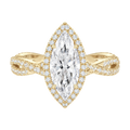 Braid - Marquise - Yellow Gold - Pavé